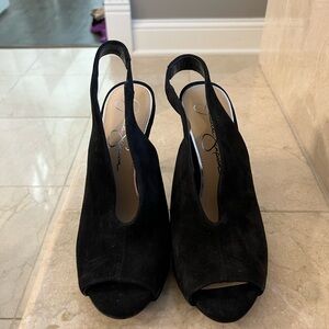 Elegant Black Slingback Heels